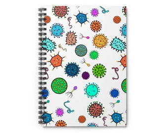 assignment notebook drawing Viruses Spiral Notebook - Ruled Line