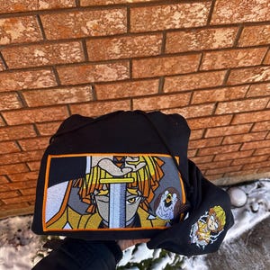 Anime Embroidered Sweatshirt, Embroidered Anime Shirt, Anime Shirt, Embroidered Shirt, Embroidered Hoodie, Anime Tee