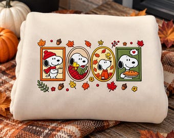 Felpa con ricamo di un simpatico cane, felpa girocollo autunnale con cane, maglietta con ricamo di zucca, felpa autunnale accogliente, regalo di Halloween