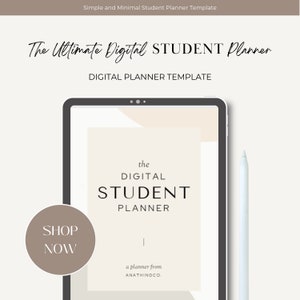 Student Organization Planner | 2023 Digital Planner | Notability Ipad Goodnotes Planner | Weekly Monthly Planner | Aeshetic College Planner