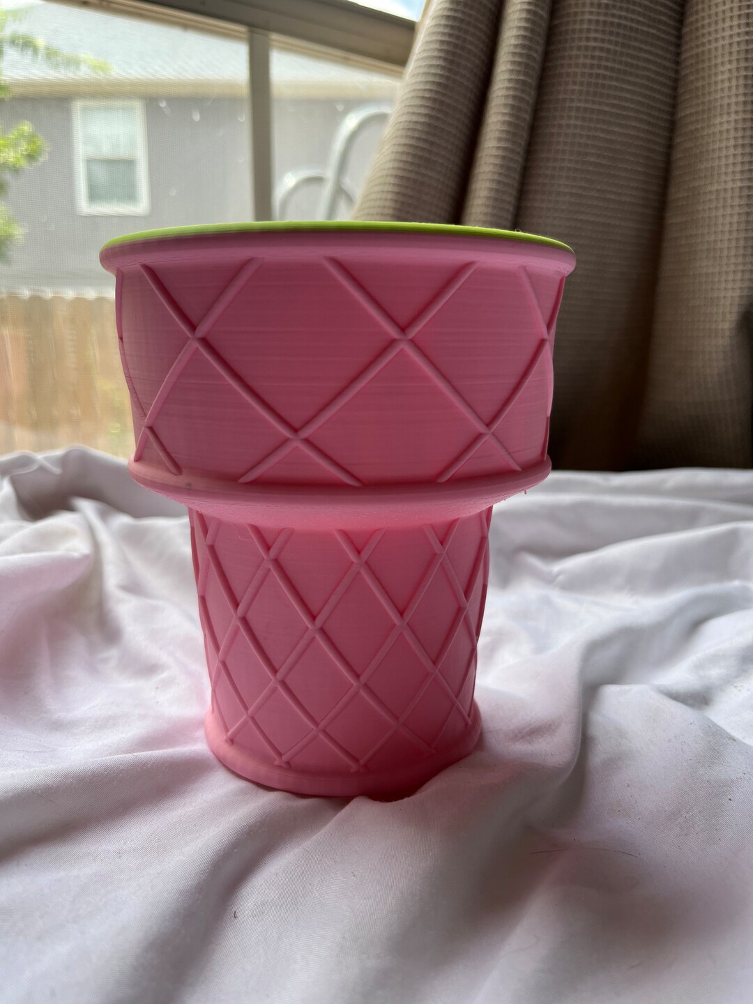 Retro Tropical Styled Ice Cream Cone Planter in Bubble Gum Etsy