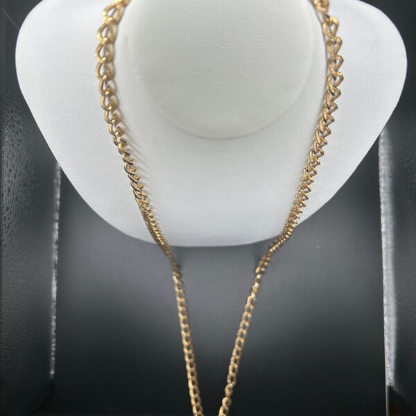 Sarah Coventry Long Gold Chain Necklace