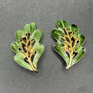 60&#39;s Enchanted Forest Clip-On Earrings