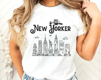 New Yorker, New York Sweatshirt, Vintage Crewneck, New York TShirt, New York Gift, Gift for Her, College TShirt, NYC TShirt