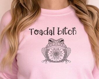 Retro Toad Sweatshirt, Funny Froggy Shirt, Cottagecore Froggy Sweatshirt, Oversized UNISEX T-shirt, Toad Shirt, Frog Lover sweatshirt