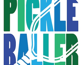 Pickleball Graphic - 4 files - .SVG (vector) .PNG (transparent) - Digital instant download