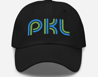 PKLme ユニセックス ロープロファイル ピックルボールハット - 調節可能なダッドハット - レトロヴィンテージ