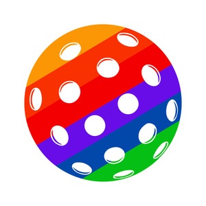 Pickleball Rainbow Graphic Vector et PNG - Fichiers numériques téléchargeables .SVG et .PNG