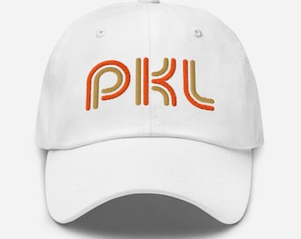 PKLme ユニセックス ロープロファイル ピックルボールハット - 調節可能なダッドハット - レトロヴィンテージ