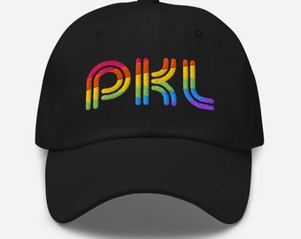 PKLme Unisex Low Profile Pickleball Hat - Adjustable Dad Hat - Retro Pride