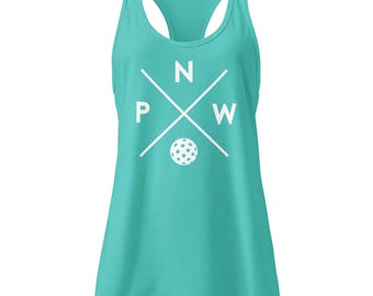 PKLme Women's Fitted Pickleball Tank Top - PNW Pacific Northwest