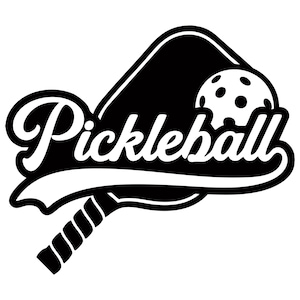 Pickleball Cursive Pickleball Graphic - 4 Files - .SVG (vector) .PNG (transparent ...