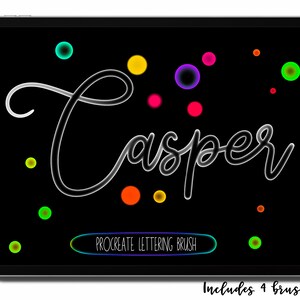 Casper brush / Procreate lettering brush / digital download