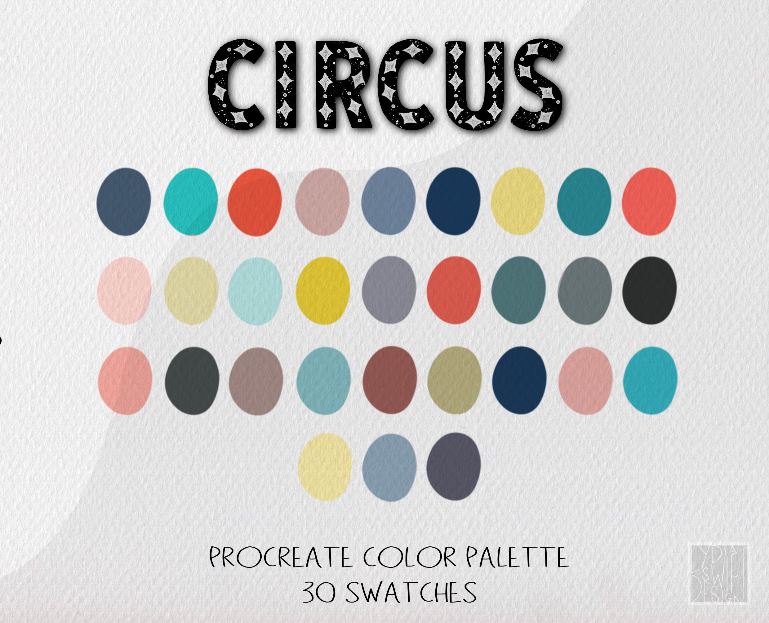 Circus Color Palette/ Procreate Swatches/ Digital Download - Etsy Israel