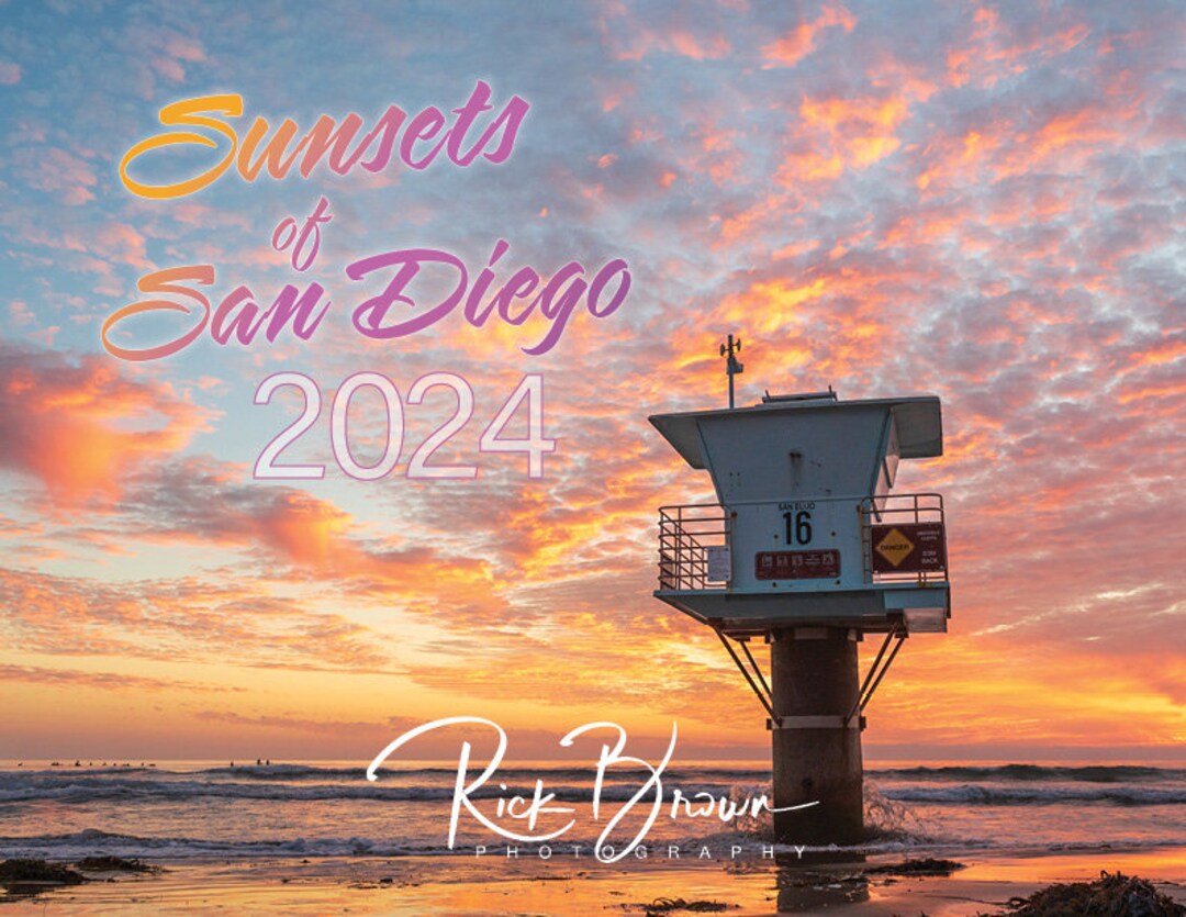 Sunsets of San Diego Wall Calendar 2024 Etsy
