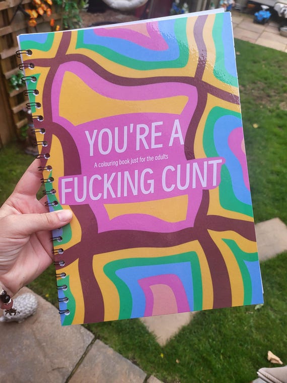 You're a f* c*nt colouring book - swear word colouring book - swear word relaxing book - A5 A4 art therapy - anti stress