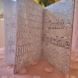 You're a f* c*nt colouring book - swear word colouring book - swear word relaxing book - A5 A4 art therapy - anti stress immagine 5