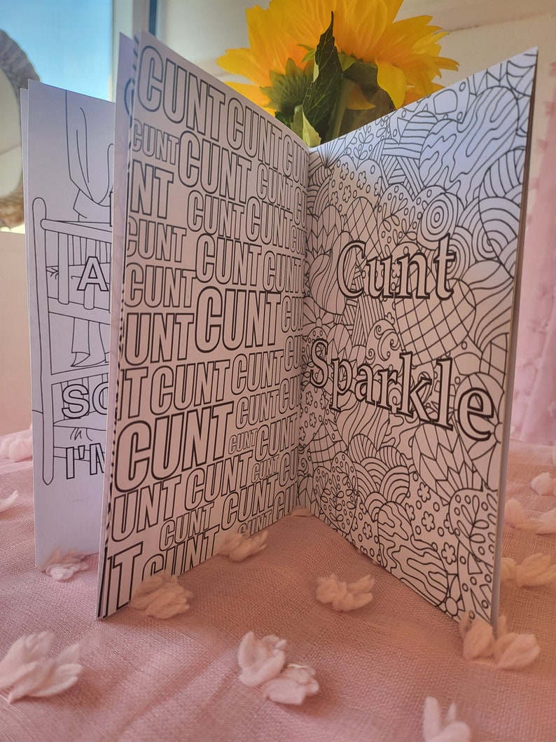 You're a f* c*nt colouring book - swear word colouring book - swear word relaxing book - A5 A4 art therapy - anti stress immagine 5