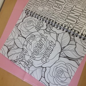 You're a f* c*nt colouring book - swear word colouring book - swear word relaxing book - A5 A4 art therapy - anti stress immagine 2