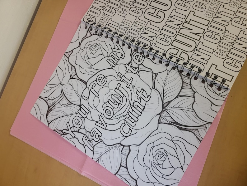 You're a f* c*nt colouring book - swear word colouring book - swear word relaxing book - A5 A4 art therapy - anti stress immagine 2