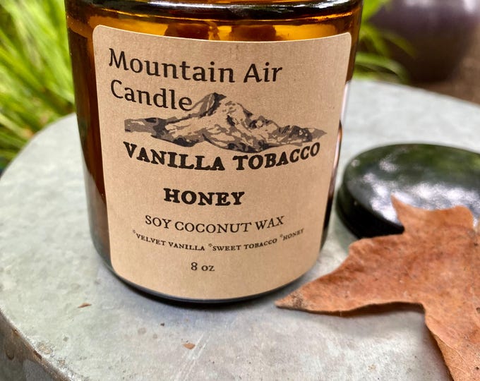 Signature Pressed Floral Candle - Honey Tobacco