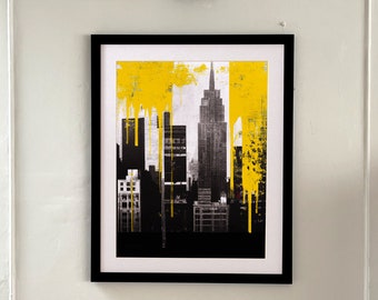 New York Wall Art, Wood Framed Art Print, New York City Print, Modern Art Print, City Wall Art, Urban Wall Art