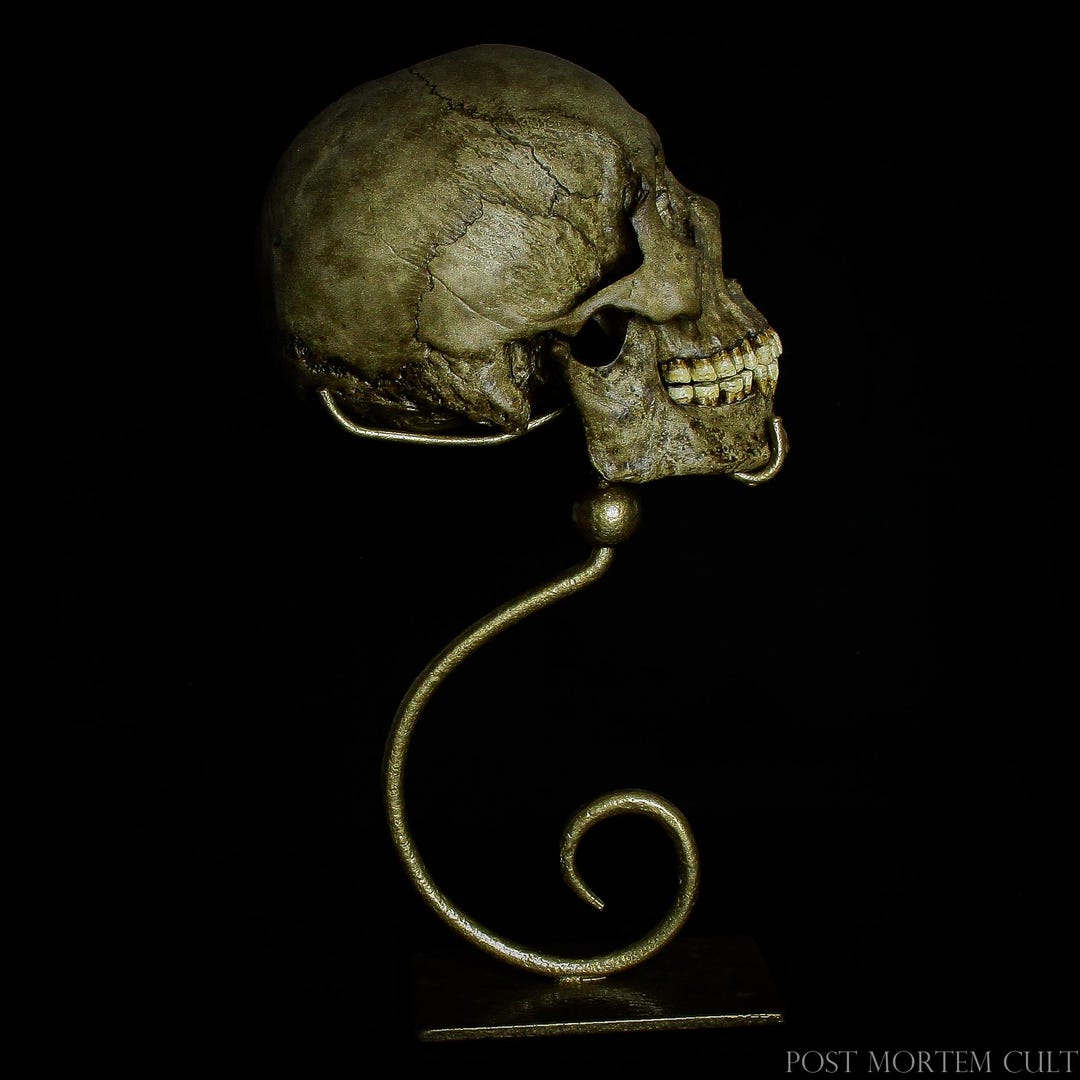 Teschio Decorativo In Ferro - Dettaglio Rock, Ideale Per Halloween O Arredamento Alternativo - Foto 2