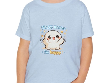Flappy Means I’m Happy Toddler Shirt, Autism Stimming Tee, Sensory Friendly Kids Clothing