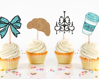Breakfast At Tiffanys Inspired Cupcake Toppers