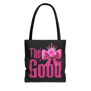 Wicked Tote Bag, Glinda and Elpheba Shopping Bag, Book Tote, Fan Gift, Gym Tote, Wizard of Oz, Double sided design