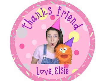 Miss Rachel Thank You Stickers, Ms Rachel Party Supplies