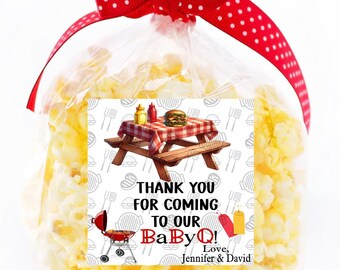 BabyQ Thank You Stickers: Gender Reveal Party Favors