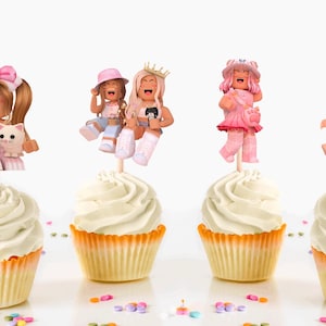 Gamer Girl Cupcake Toppers, Gamer Party Supplies