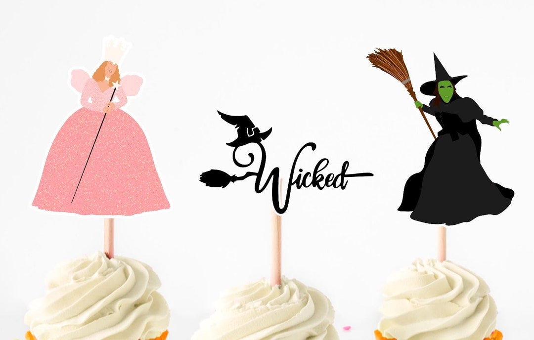 Oz Cupcake Toppers, Wicked Witch Cupcake Toppers - Etsy