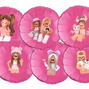 Gamer Girl Balloon Stickers, Gamer Party Supplies
