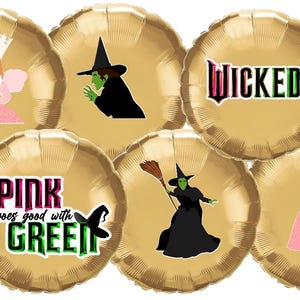 Oz Balloon Stickers, Wicked Witch, Glinda
