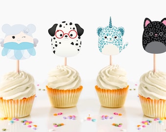Squishmallow Cupcake Toppers