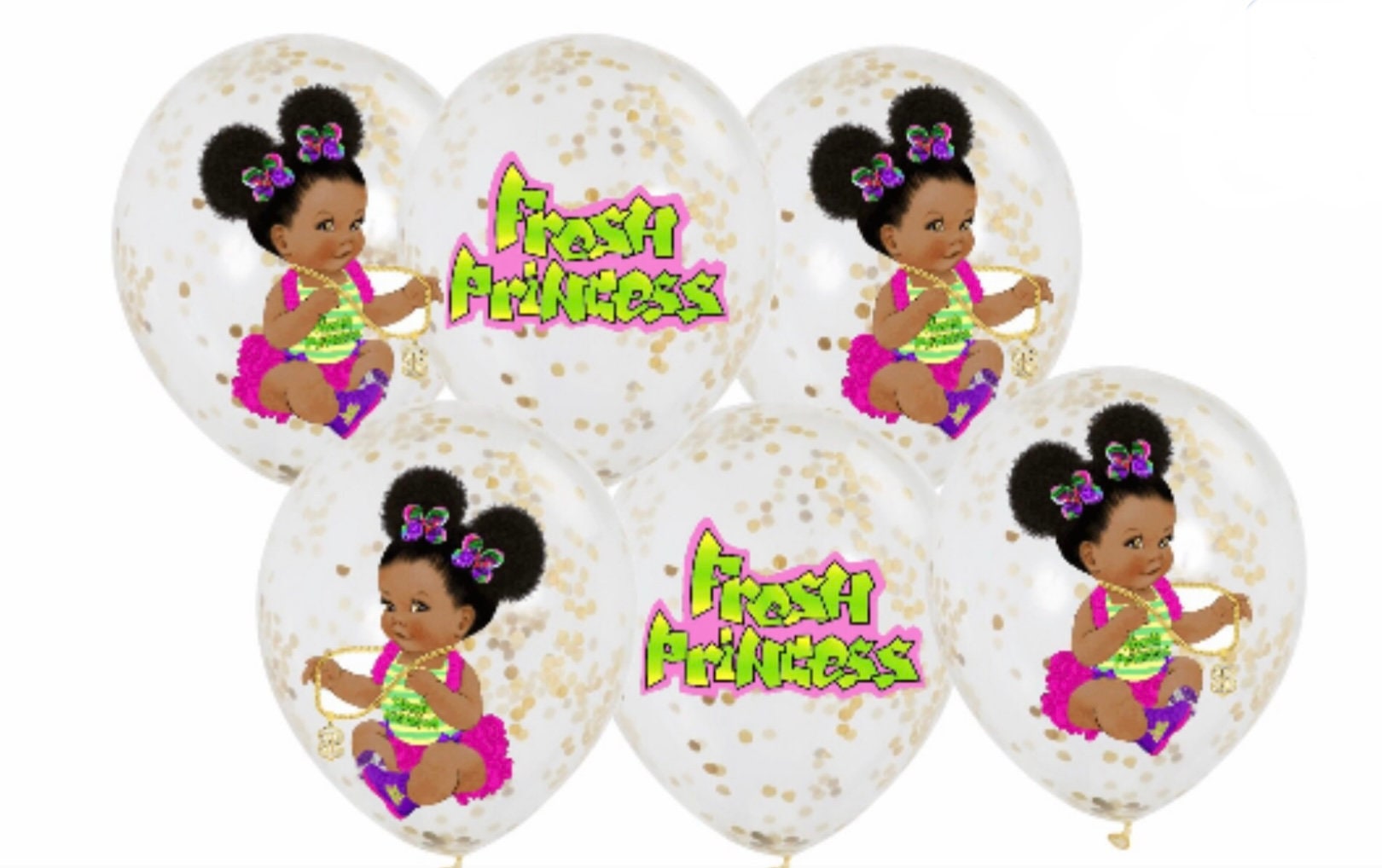 Fresh Princess Balloon Stickers Fresh Princess Party Decor Etsy