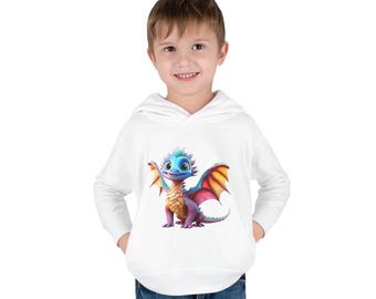 Dragon Toddler Hoodie: Fleece Pullover Sweatshirt with Pockets