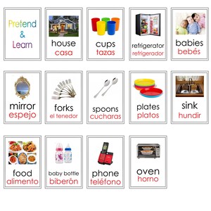 Pretend and Learn Flash Cards/Center Cards/Downloadable/PDF