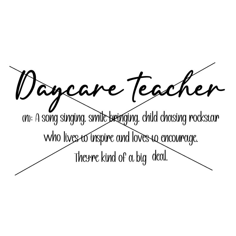 Daycare Teacher Svg Etsy