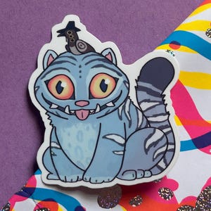 Kpop demon tiger and bird derpy vinyl sticker decal
