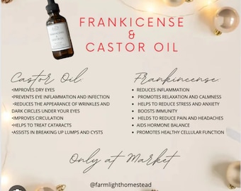 Frankincense and castor oil!