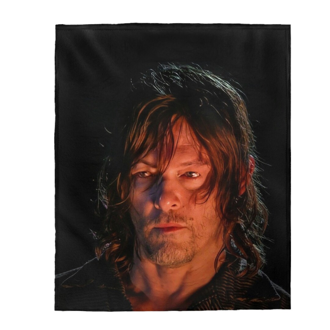 Daryl Dixon the Walking Dead Velveteen Blanket Etsy