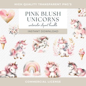 Aquarell Baby Einhorn Sammlung Clipart 13 PNG Einhorn PNG Regenbogen Einhorn Clipart Baby Einhorn PNG magisches Einhorn Kommerzielle Nutzung