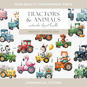 Clipart trattore acquerello Animali da fattoria Trattore PNG clipart fattoria acquerello trattore arredamento vivaio arte sublimazione vita in fattoria arte murale