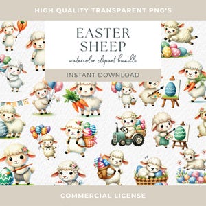 Niedliche Lamm Osterfreunde Aquarell Clipart Schaf Aquarell Clipart Baby Dekor Grafiken Baby Häschen png Baby Schaf Clipart