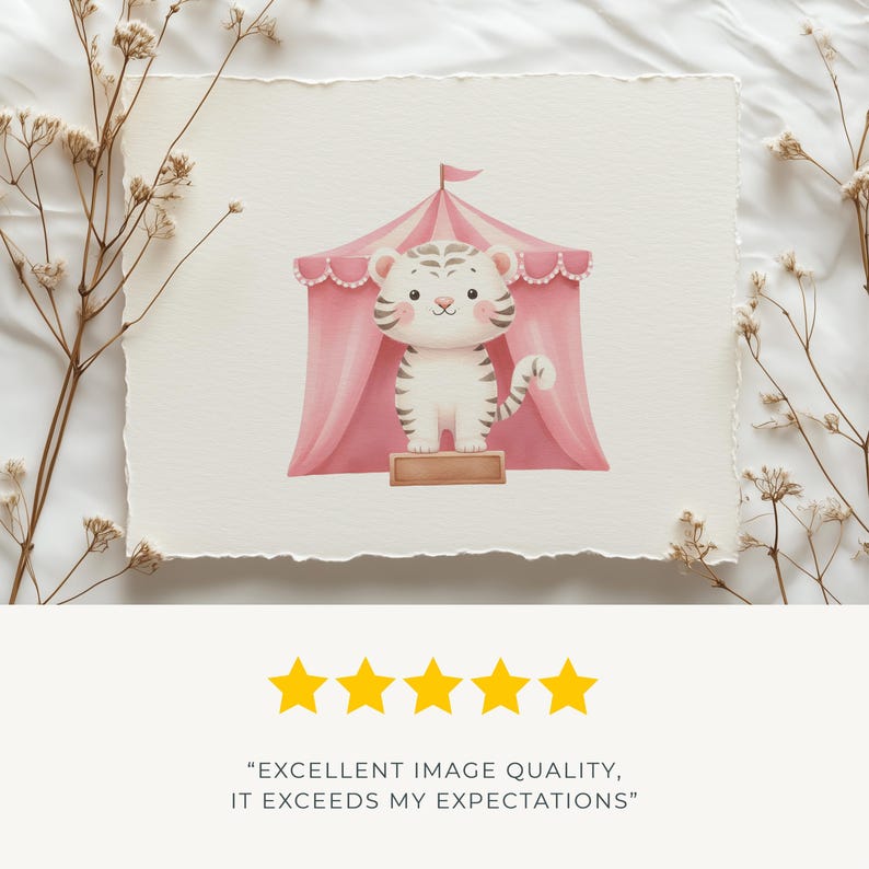 Pink Circus Clipart Watercolor PNG Circus Tent Nursery Decor Circus ...