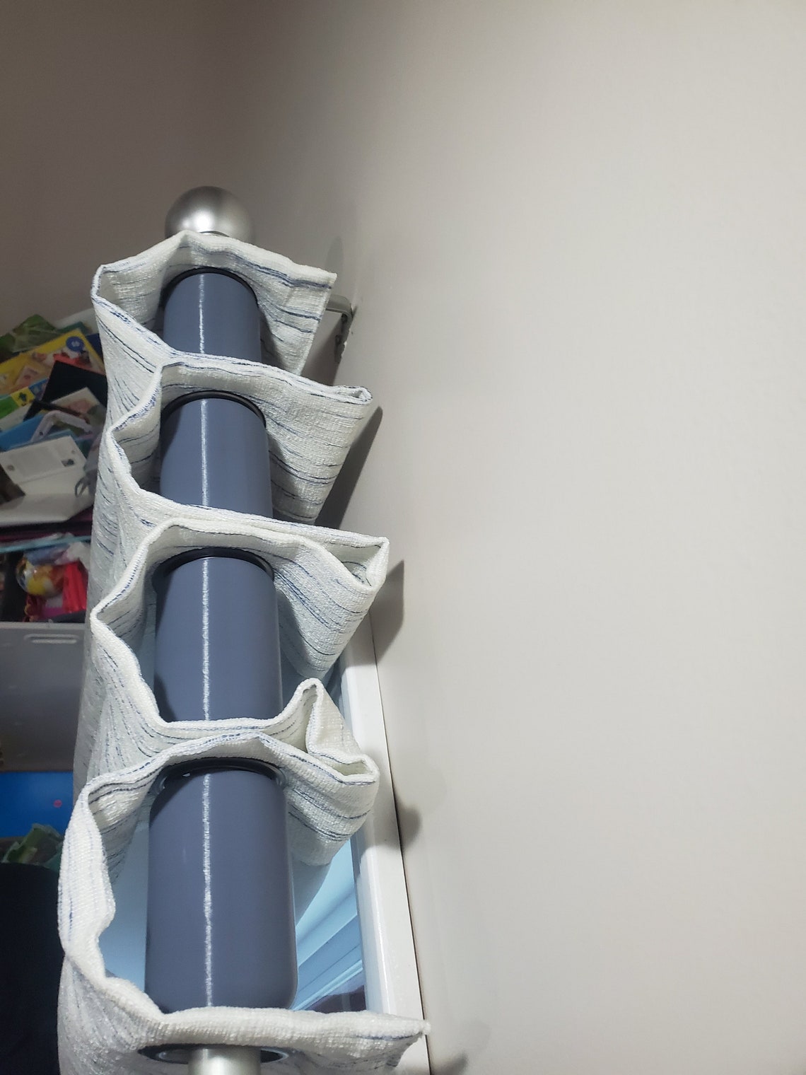 White Curtain Spacer 3.6in Long for Large Diameter Rod, 8 Pieces Etsy