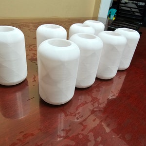 White Curtain spacer 3.6in long for Large Diameter Rod, 8 pieces